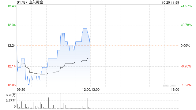 大摩：予山东黄金与大市同步评级 目标价升至15.56港元